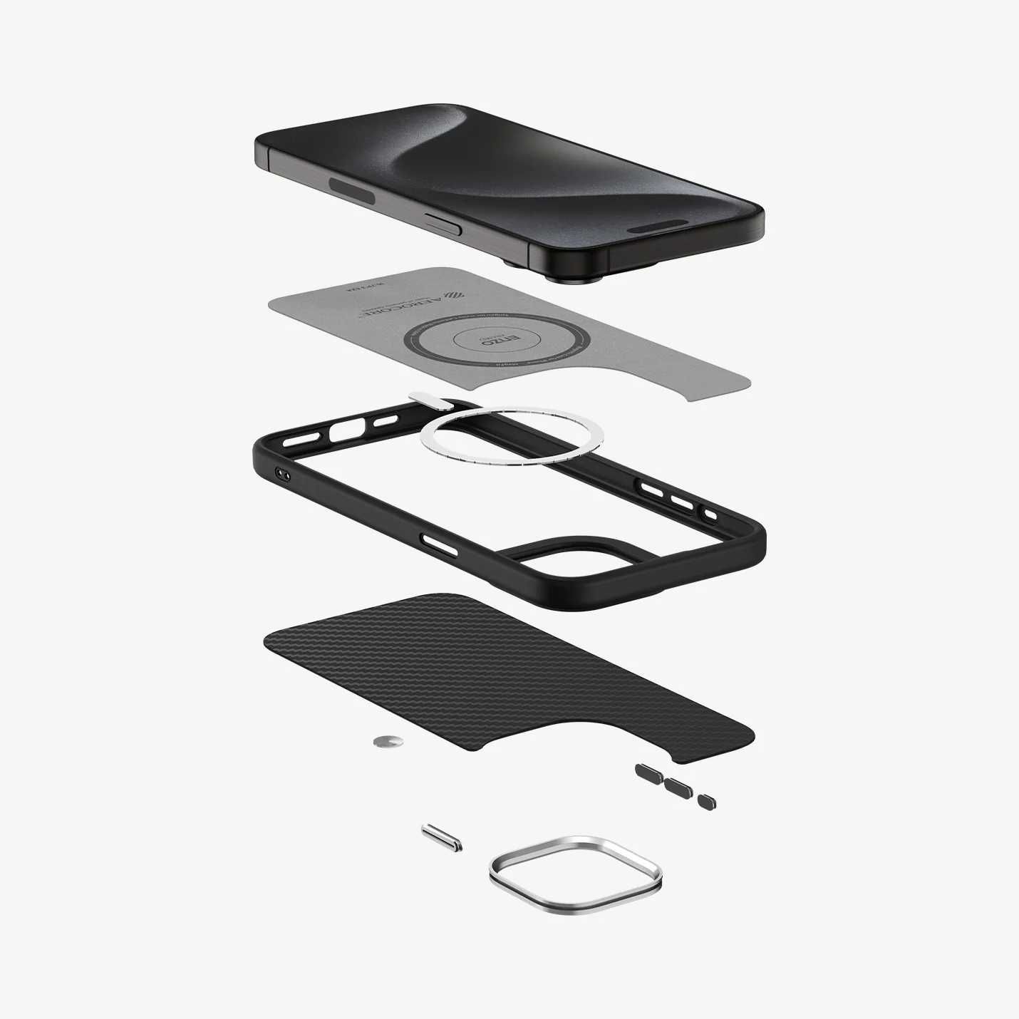 Кевларовый чехол Spigen Enzo Aramid MagSafe Чехол для iPhone 15 Pro