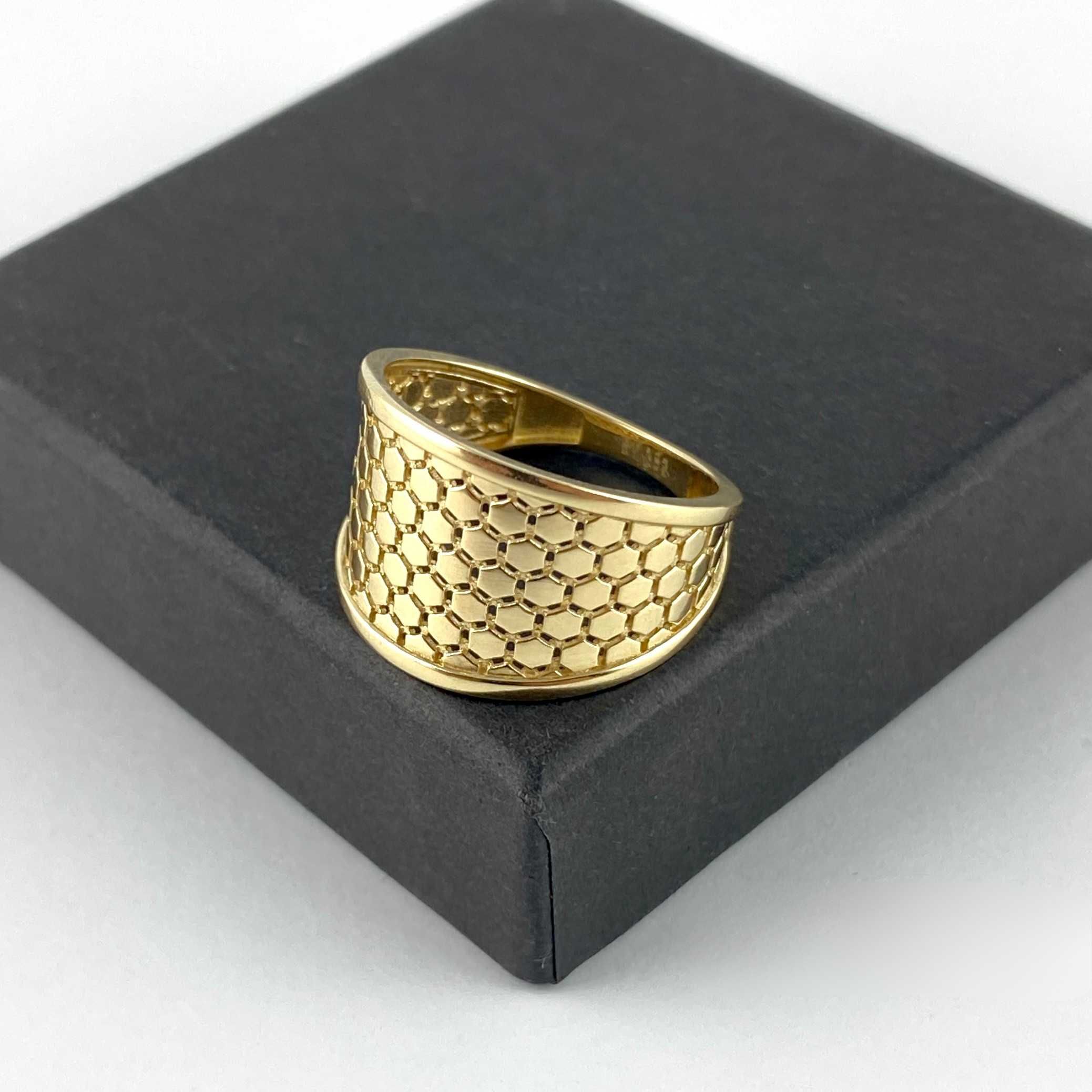 Niesamowity ZŁOTY pierścionek PR. 585 (14K) rozmiar 18