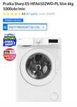Pralka sharp ES-HFA6102WD-PL Slim 6 kg
