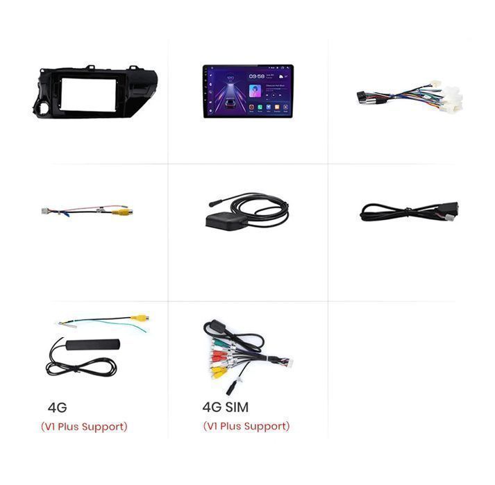 Radio Android do Toyota Hilux AN120 (2015 - 2020) 2GB, 32GB