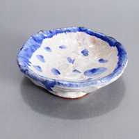 niebieska ceramiczna ręcznie wykonana sygnowana miseczka