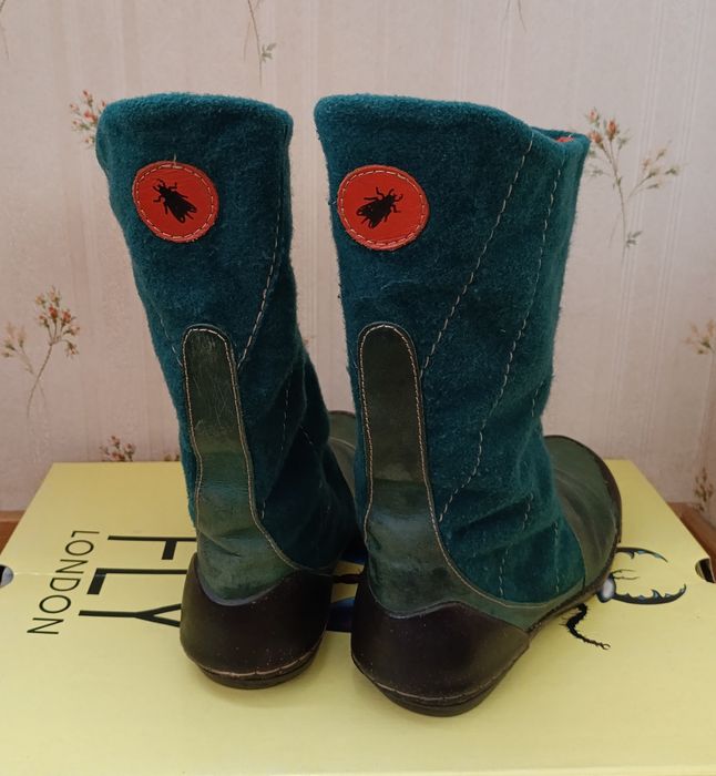 Дизайнерські вінтажні чоботи FLY london 39р, 25см