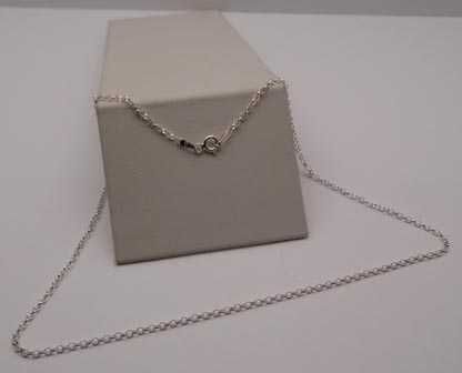 Srebrny łańcuszek okrągłe ogniwa 46 cm. 1,8 mm.
