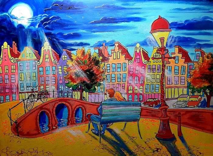 Quadro "Starry night in Amsterdam" de Daniel Polyakov