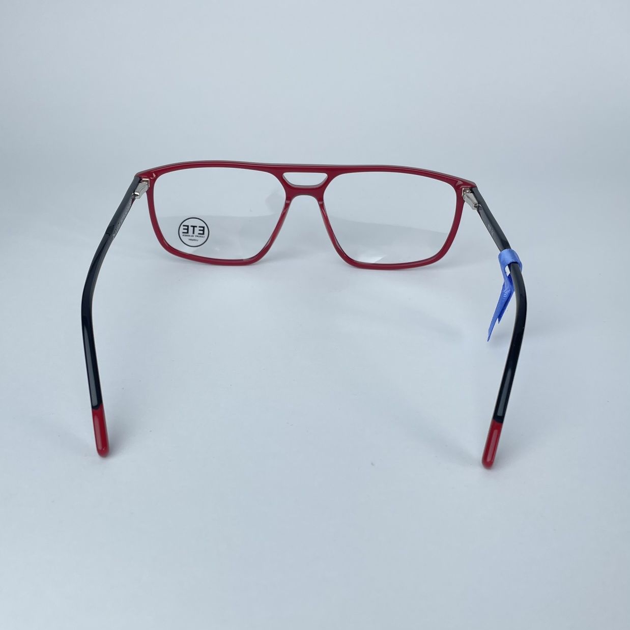 Czerwone okulary ETE z acetatu | Oprawki unisex do korekcji