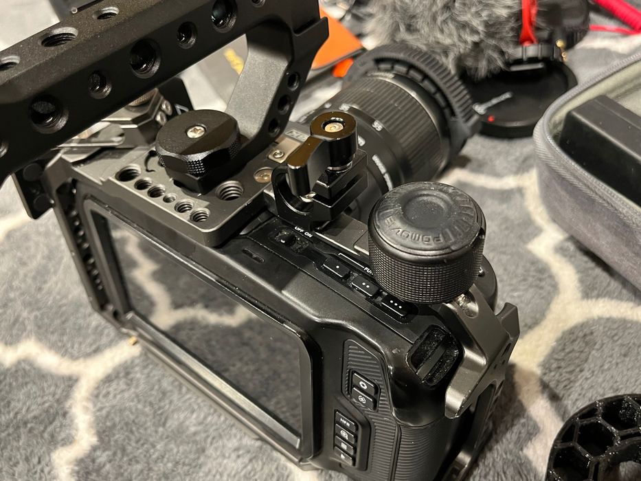 Blackmagic Pocket 6k + Lidar + Tilta + smallrig + batki itp