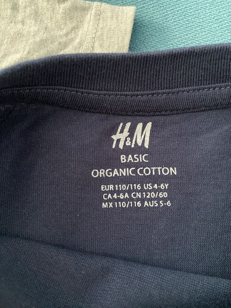Zestaw 2 t-shirts H&M nowe! Rozm.110/116