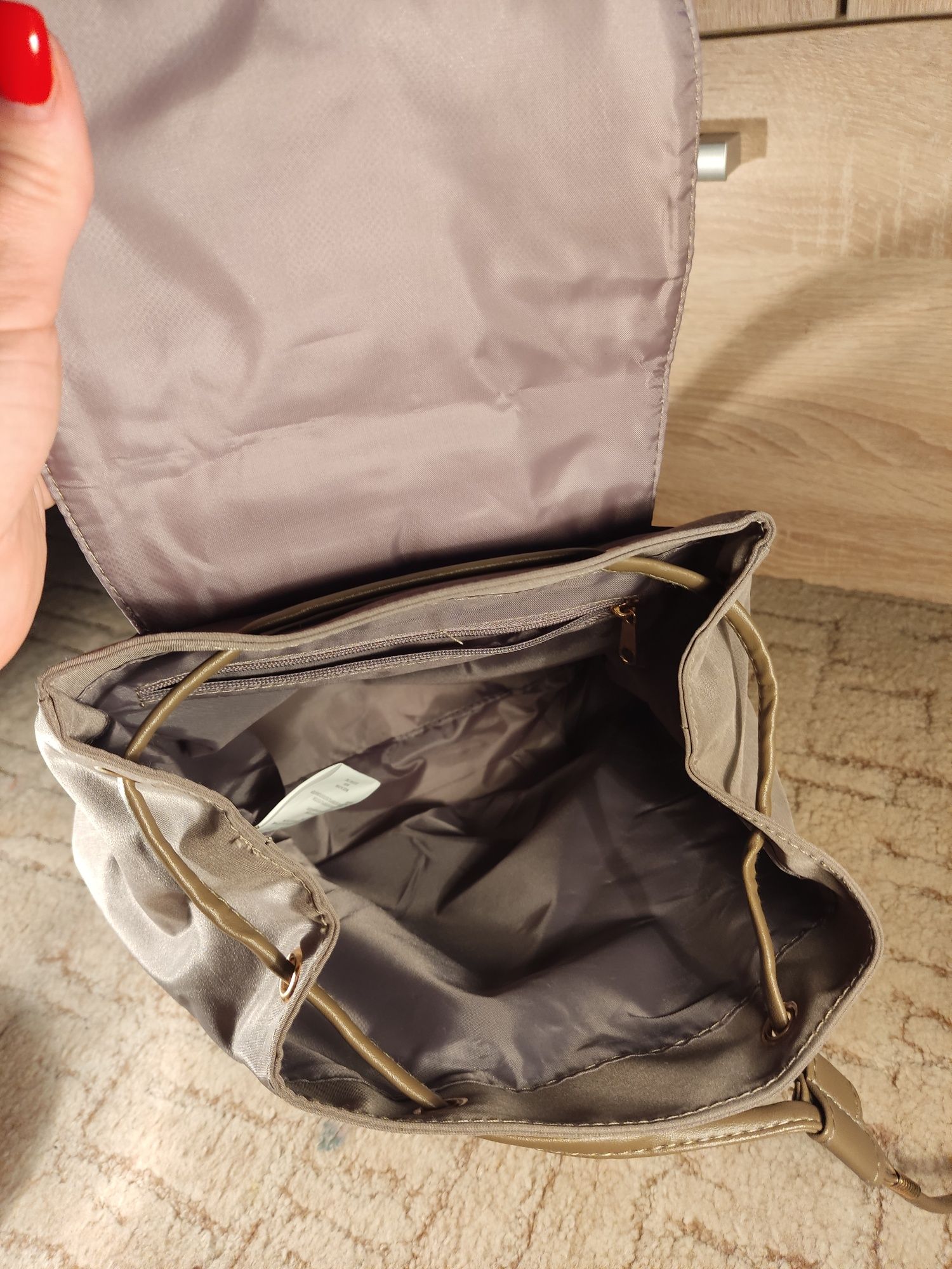 Новий рюкзак з плащовки та шкірзаму. Франція