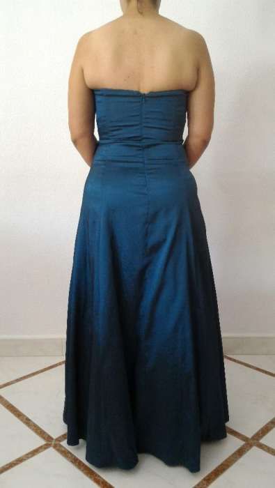 Vestido Azul com Missangas para Cerimónia, Gala, Festa ou Baile