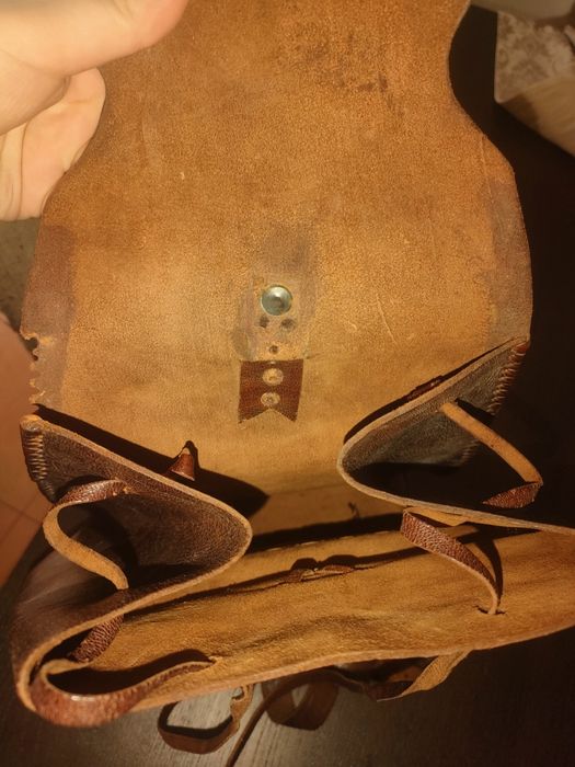 Mala/mochila em couro