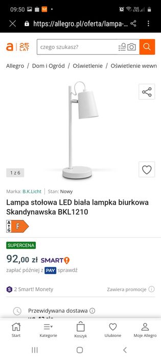 Nowa, metalowa Lampka biurkowa dla dziecka