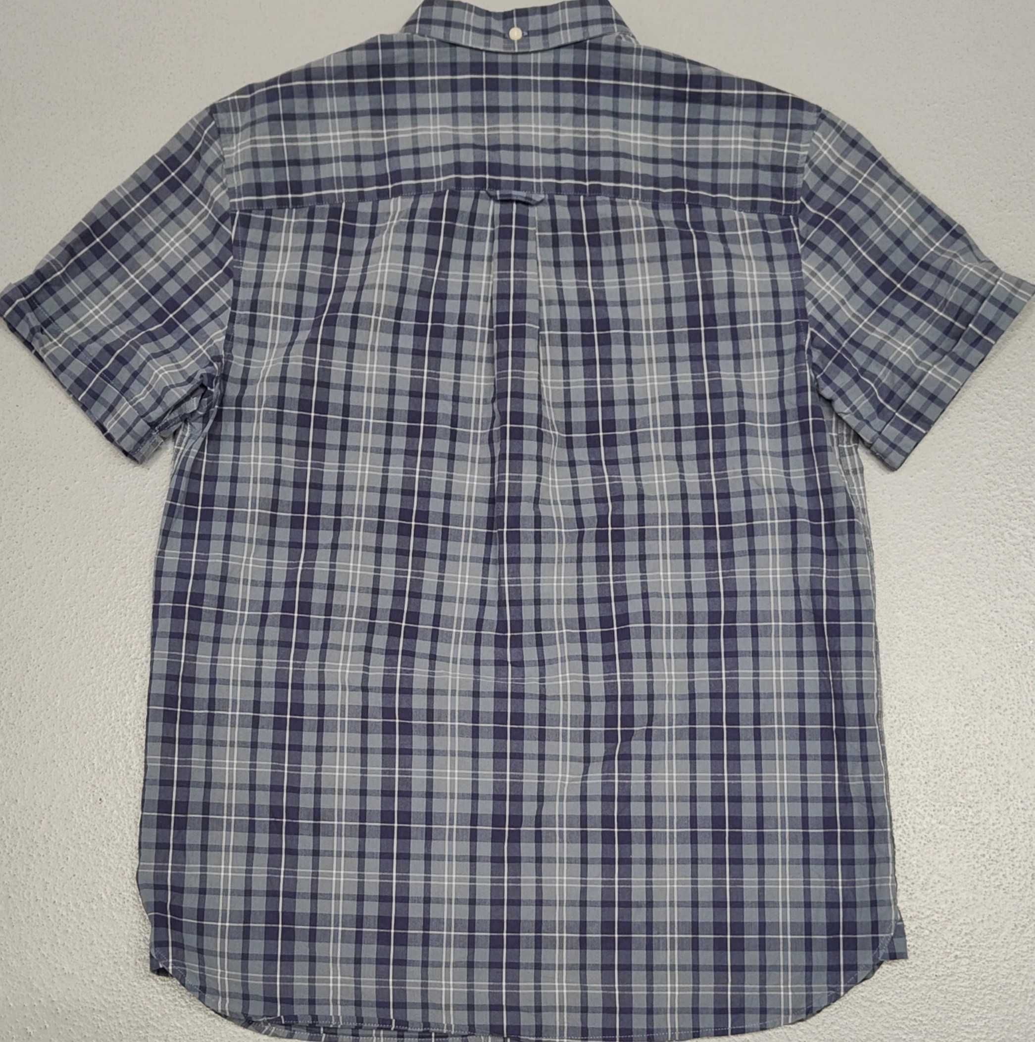 Wr) LYLE & SCOTT męska koszula krótki rękaw kratka Roz.M