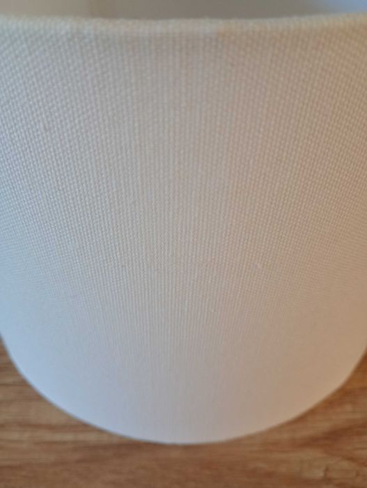 Abażur tekstylny cylinder walec - klosz biały płótno 23 cm
