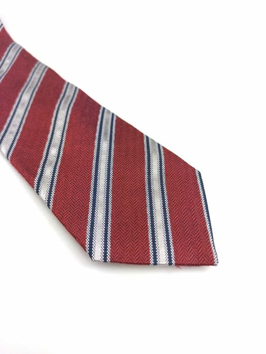 Tie Rack jedwabny wełniany krawat w paski n59
