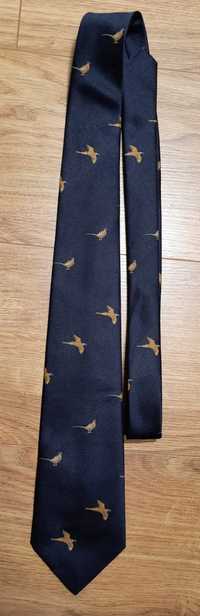 Krawat D.L. Sells Granatowy