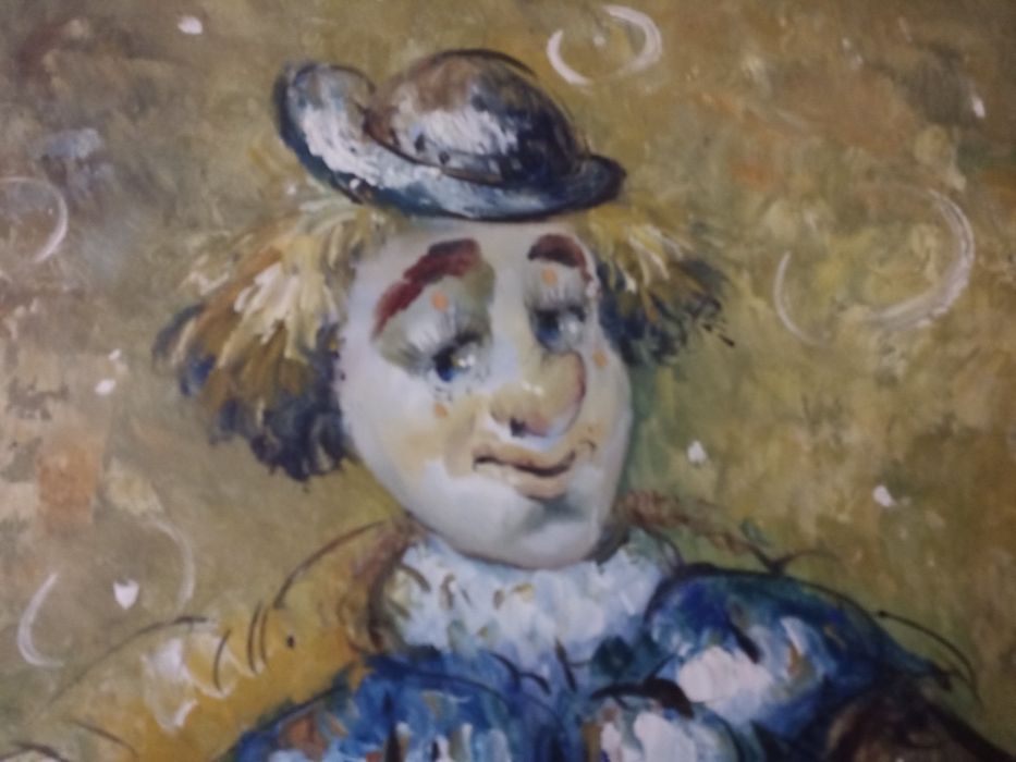 Quadro palhaço em tela