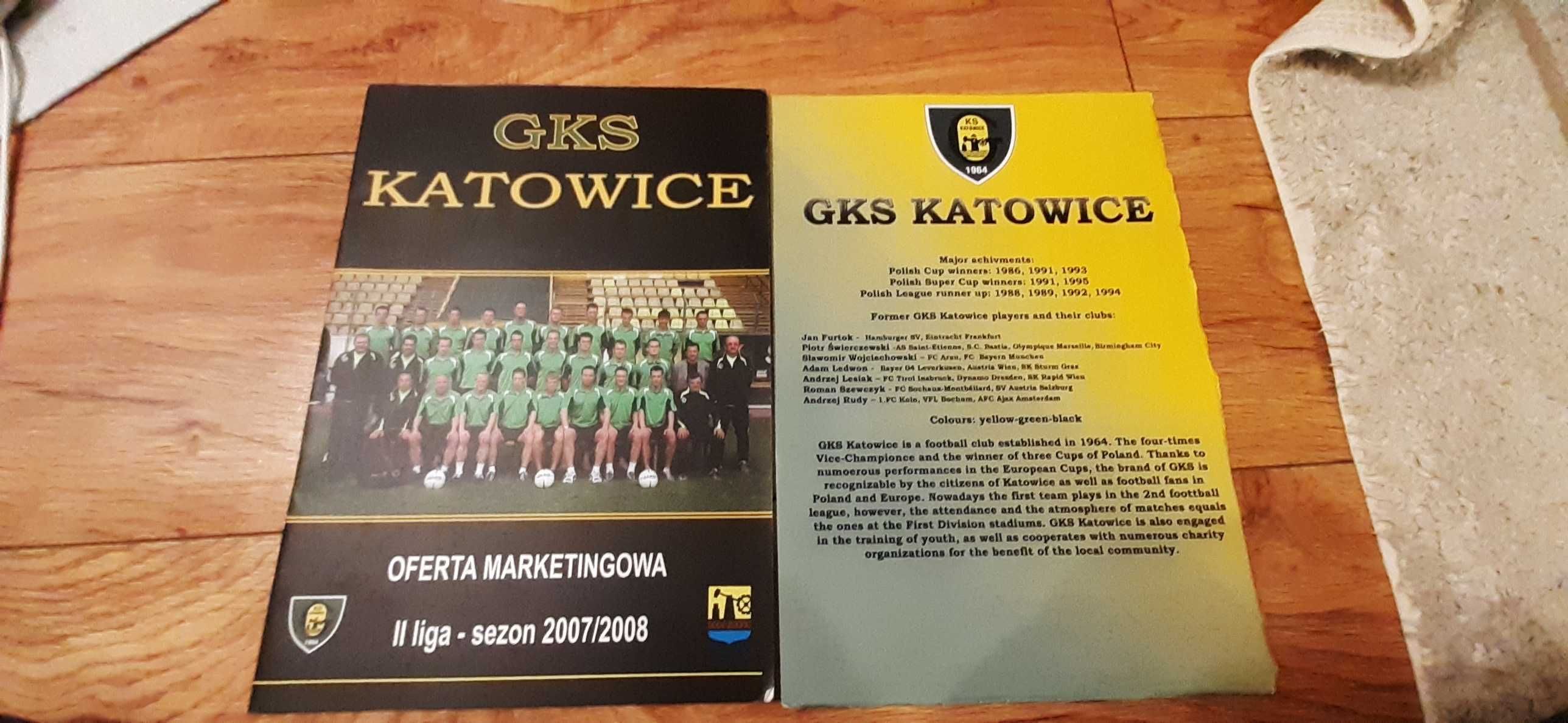 pamiątka sportowa stara oferta marketingowa gks katowice