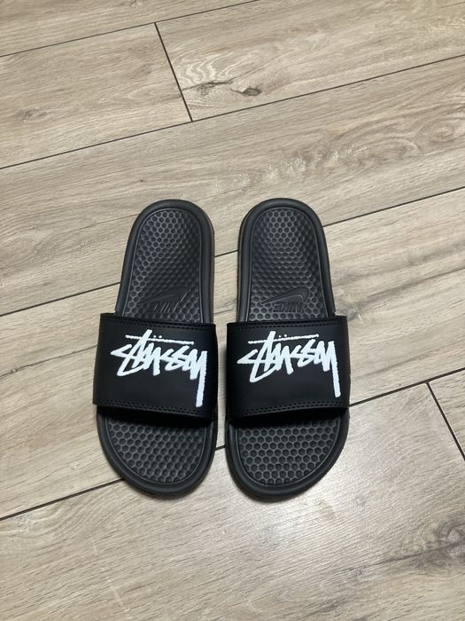 Тапочки мужские Nike Benassi Stussy Black