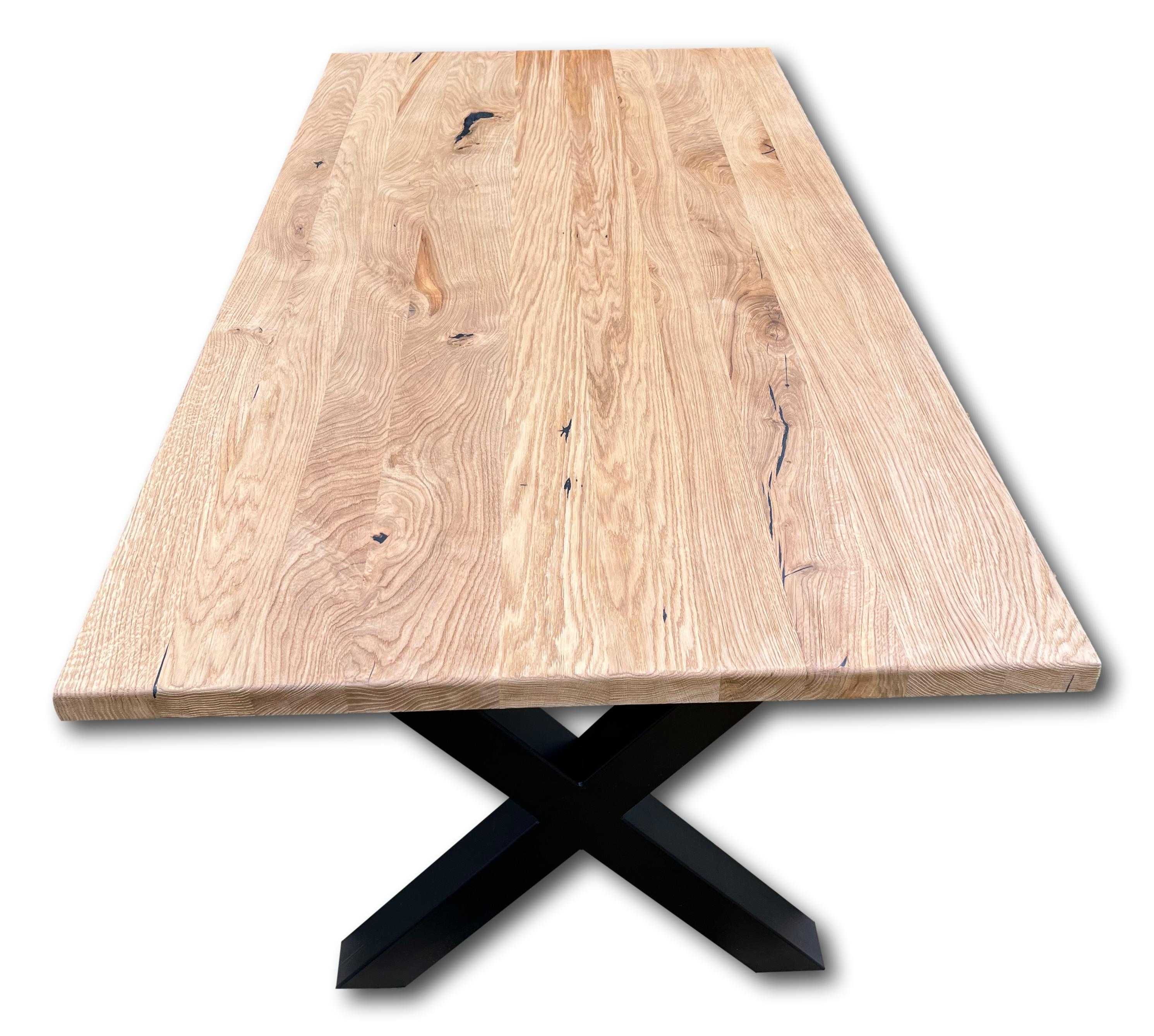 Stół LOFT dąb 200x100 + 2x 50cm rozkładany