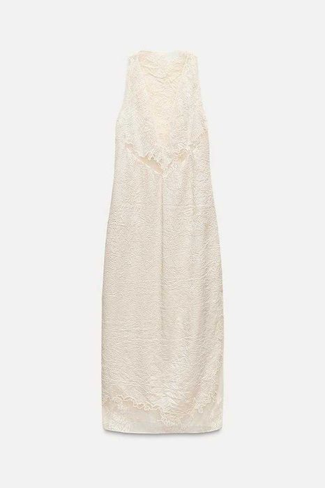 Платье сукня ночнушка zara мереживо кружево L-XL