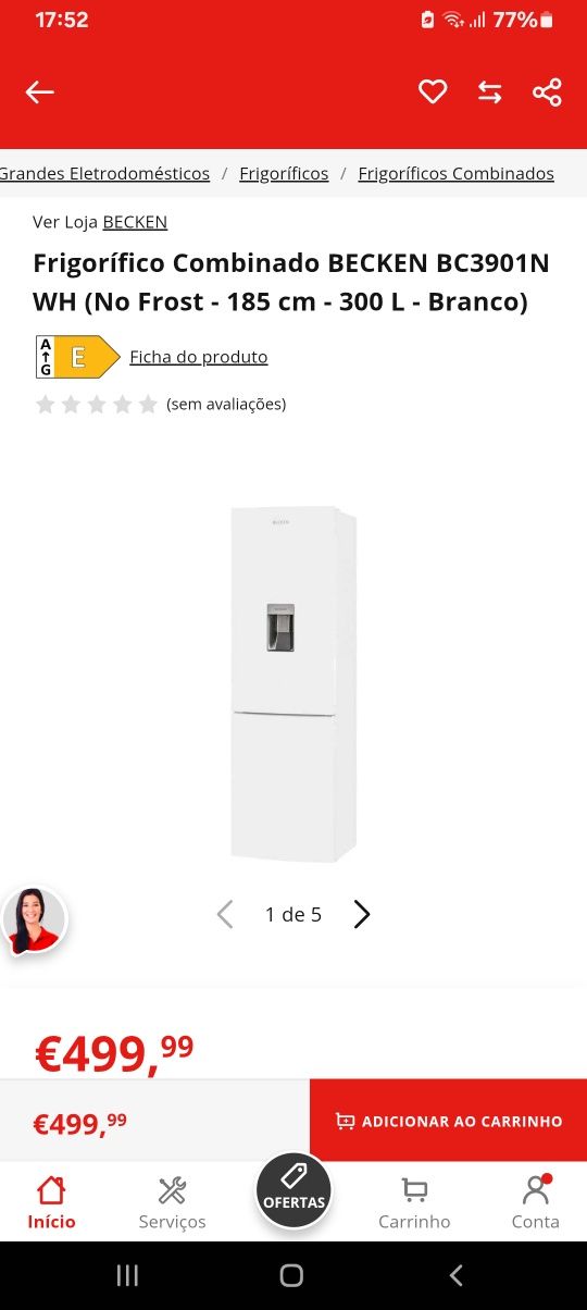 Frigorífico combinado becken