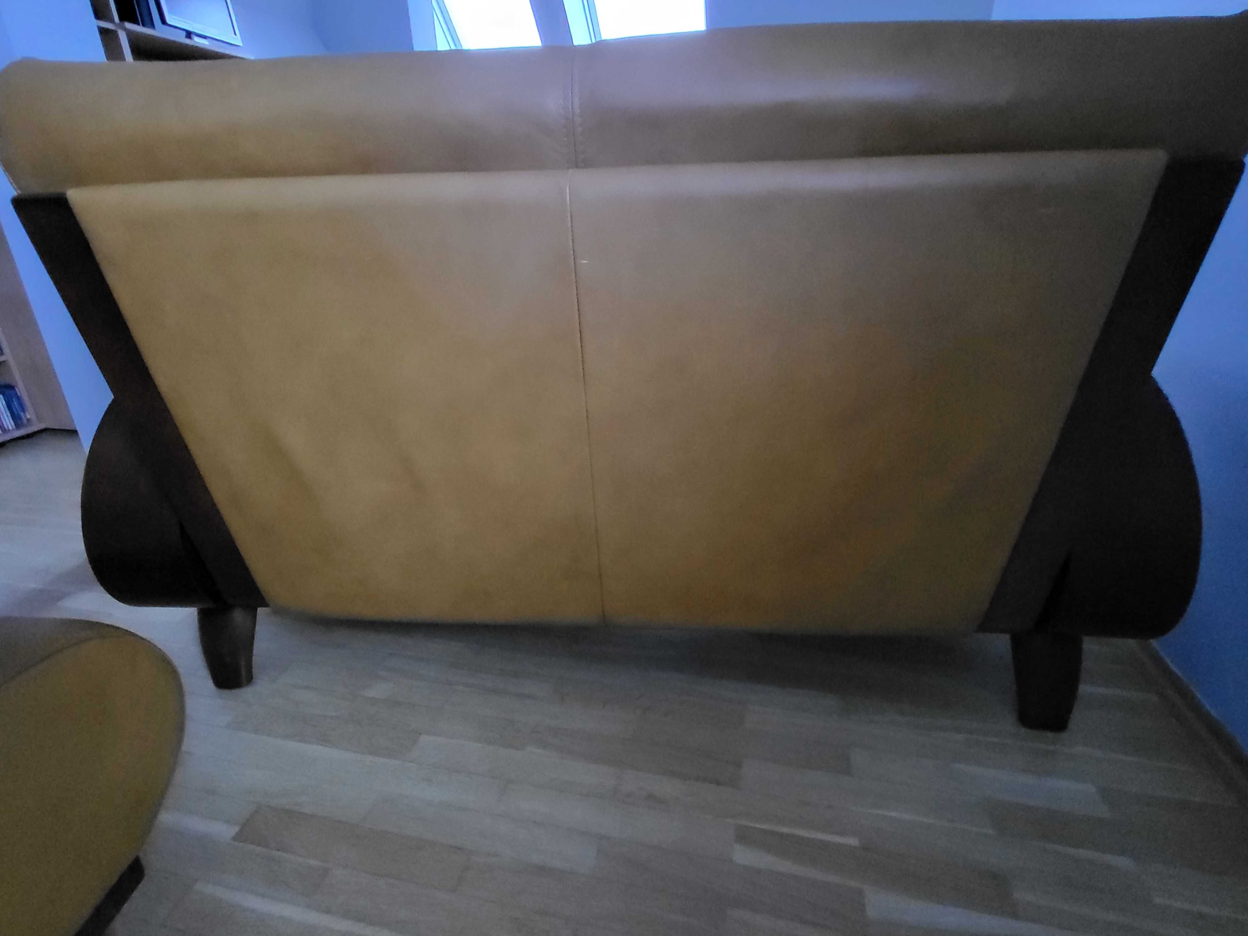 Komplet skórzany sofa i fotel 2+1