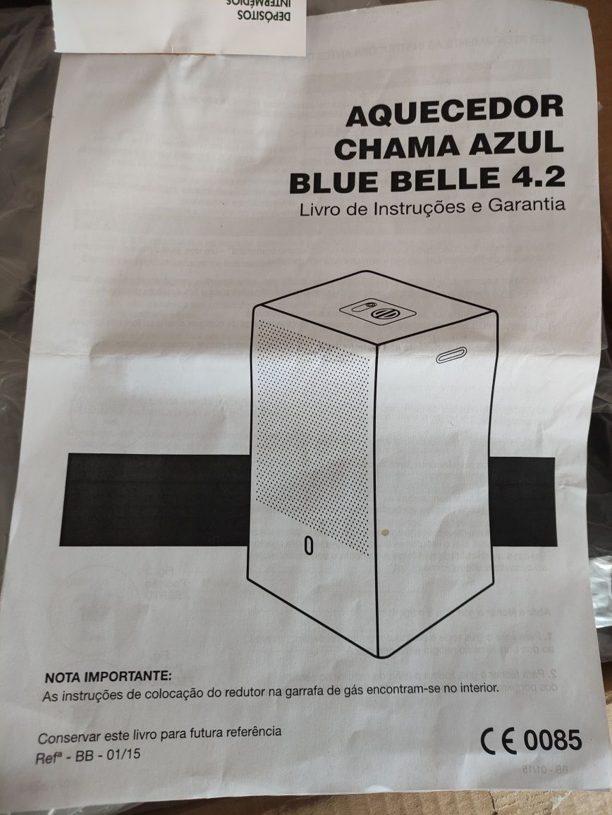 Aquecedor a Gás Chama Azul Blue Belle