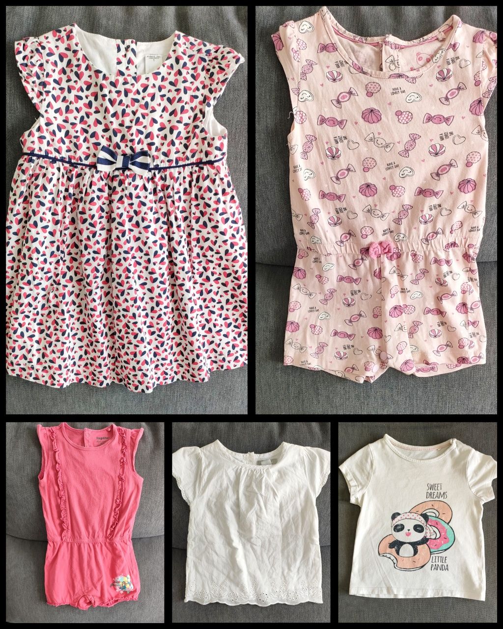 Lote 15 pçs, roupa de menina, Tam. 12-18M