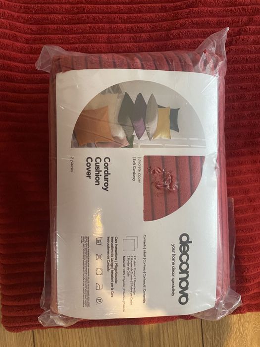 Poszewki ozdobne 65x65 sztruks świąteczne 2szt.