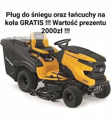 Traktorek Cub Cadet XT1 OR106 silnik 18koni PŁUG ŁAŃCUCHY GRATIS FVAT