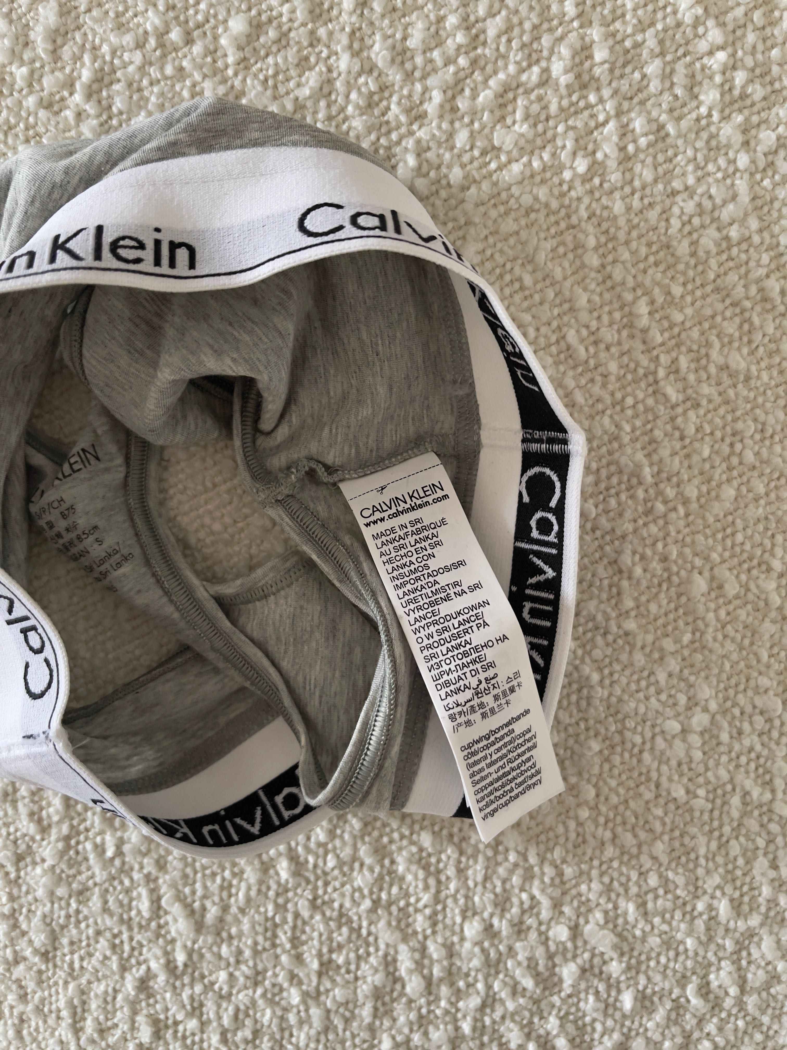 Calvin Klein stanik biustonosz sportowy szary