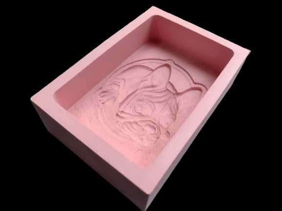 Molde silicone para sabonetes Bulldog