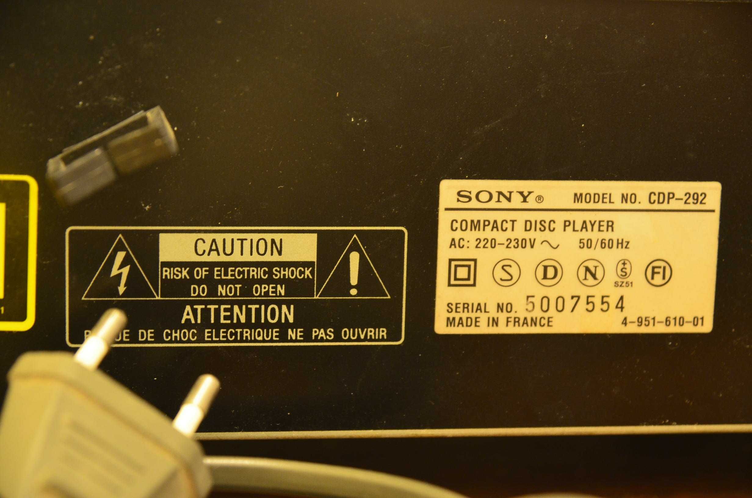 Leitor de CD's Sony CDP-292