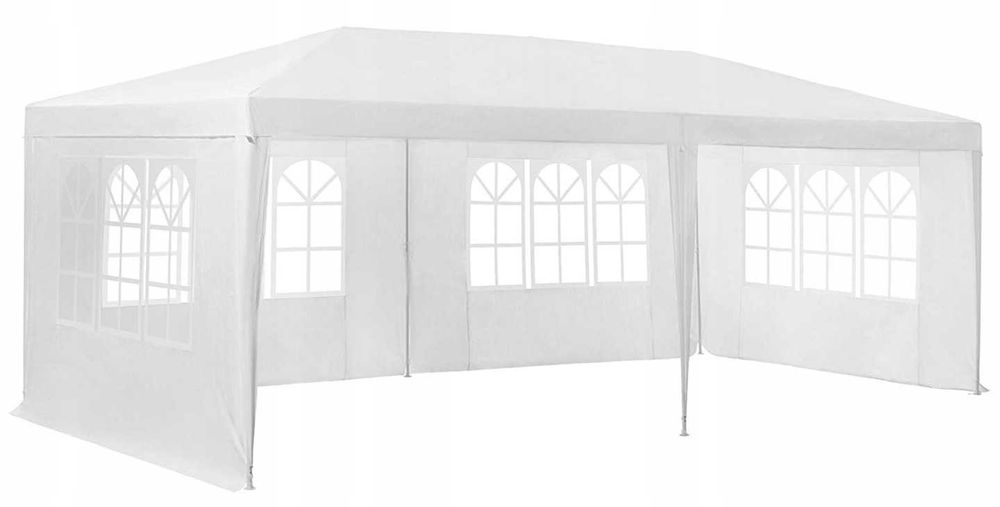 Nowy Pawilon 6x3m wys 2,5m Boczne Ściany Wodoodporny BIAŁY Imprezy W-a