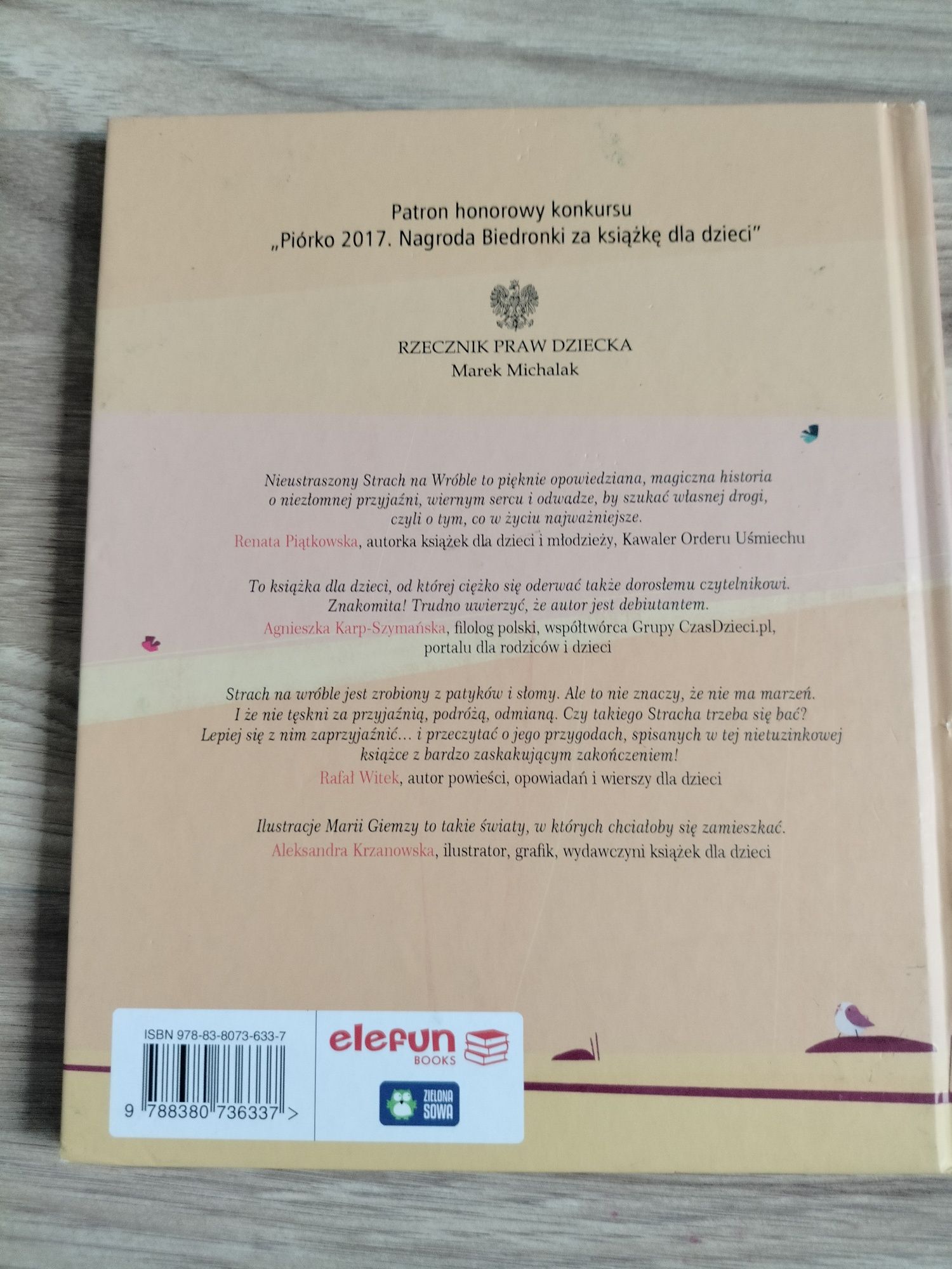 Książka dla dzieci Nieustraszony strach na wróble