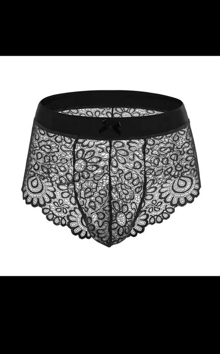 Męskie szorciki koronkowe