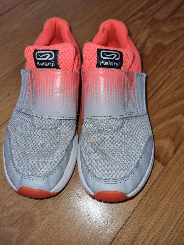 Ténis Kalenji  Decathlon,  laranja e cinzento -  com velcro