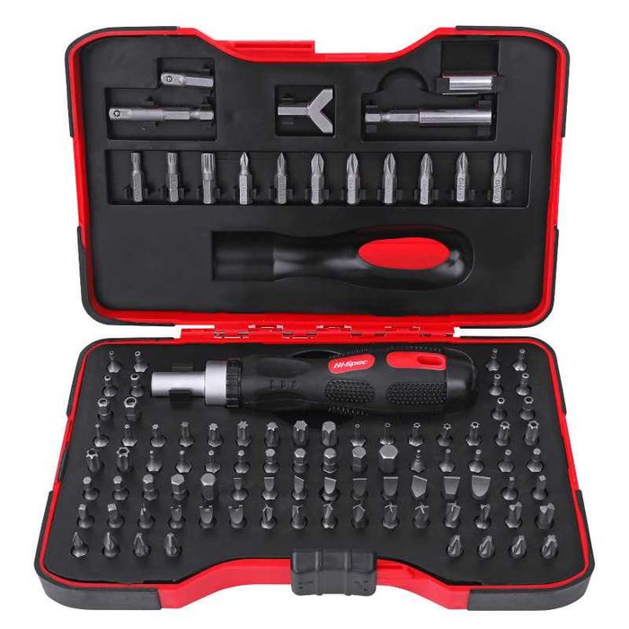 набір біт в кейсі + викрутка тріскачка набор бит + отвертка трещетка