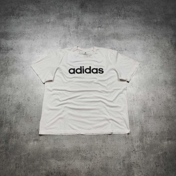 MĘSKA Koszulka PREMIUM Biała Duże Logo Bawełna Adidas Sportswear