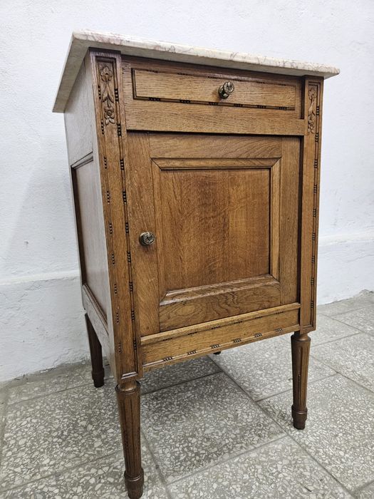 Komoda francuska z blatem marmurowym  szafka /