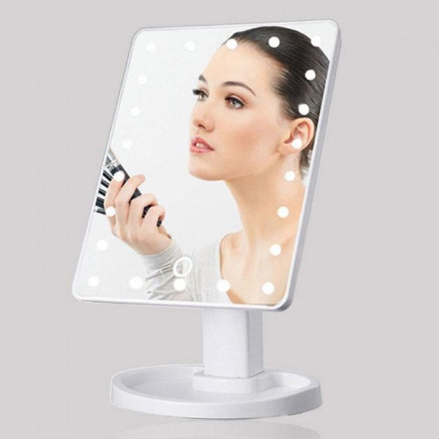 Дзеркало для макіяжу з 16 LED підсвічуванням Mirror White.