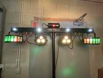 Showtec QFX listwa 4w1, LED spots + derby + laser + Strobo LED