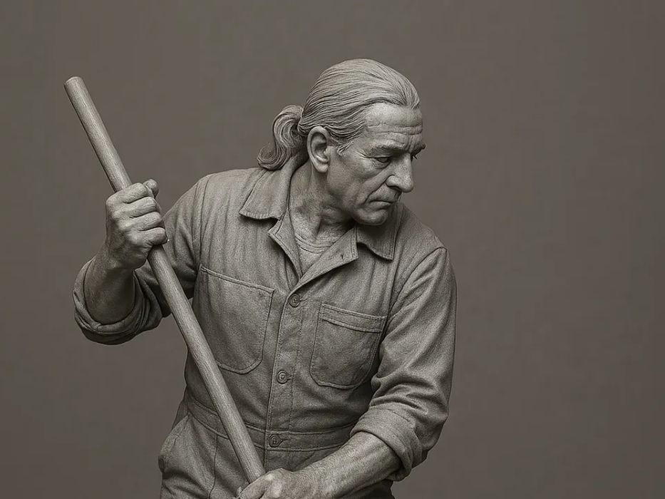 Vassoura de Rua Antiga (Estilo Anos 70)