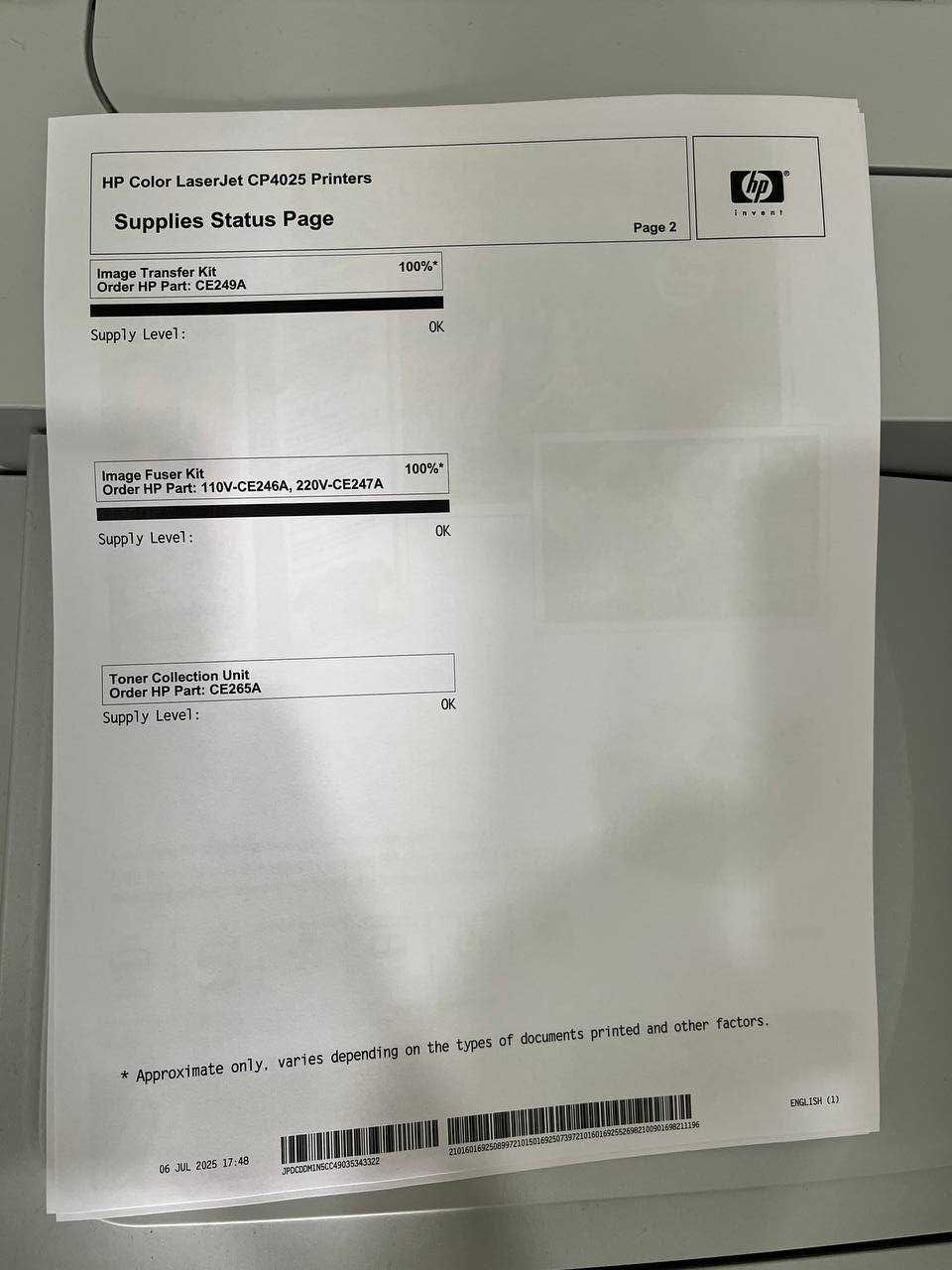 Корпоративний принтер HP Color LaserJet CP4025 СТАН ІДЕАЛЬНИЙ