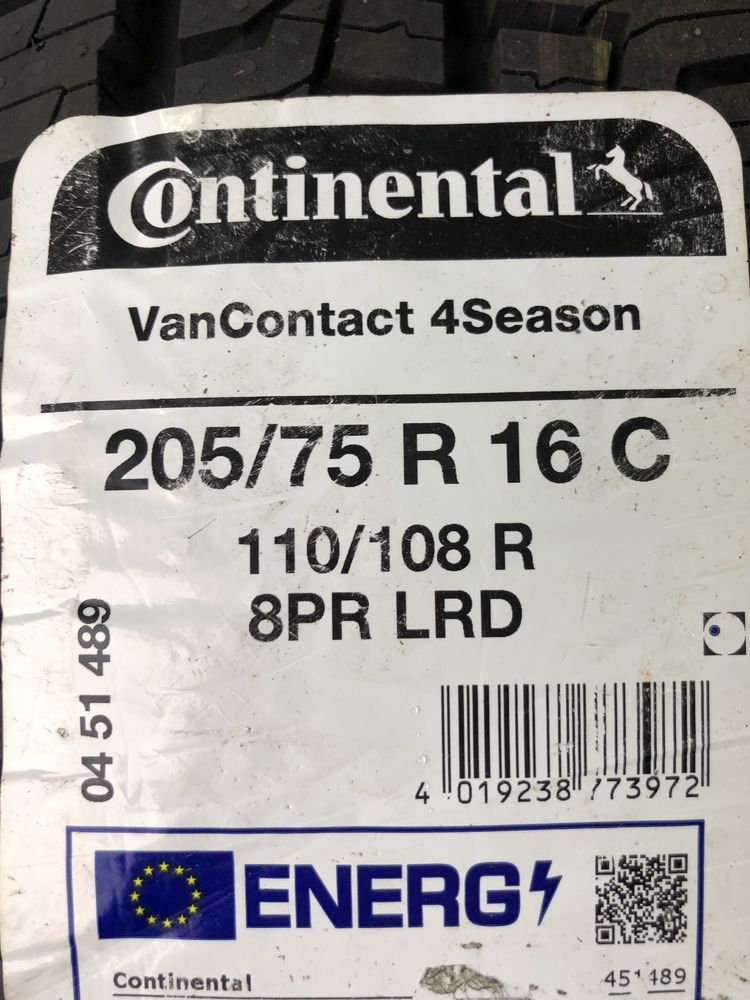 205/75/R16C Continental VanContact 4Season 205/75/R16C Nowe