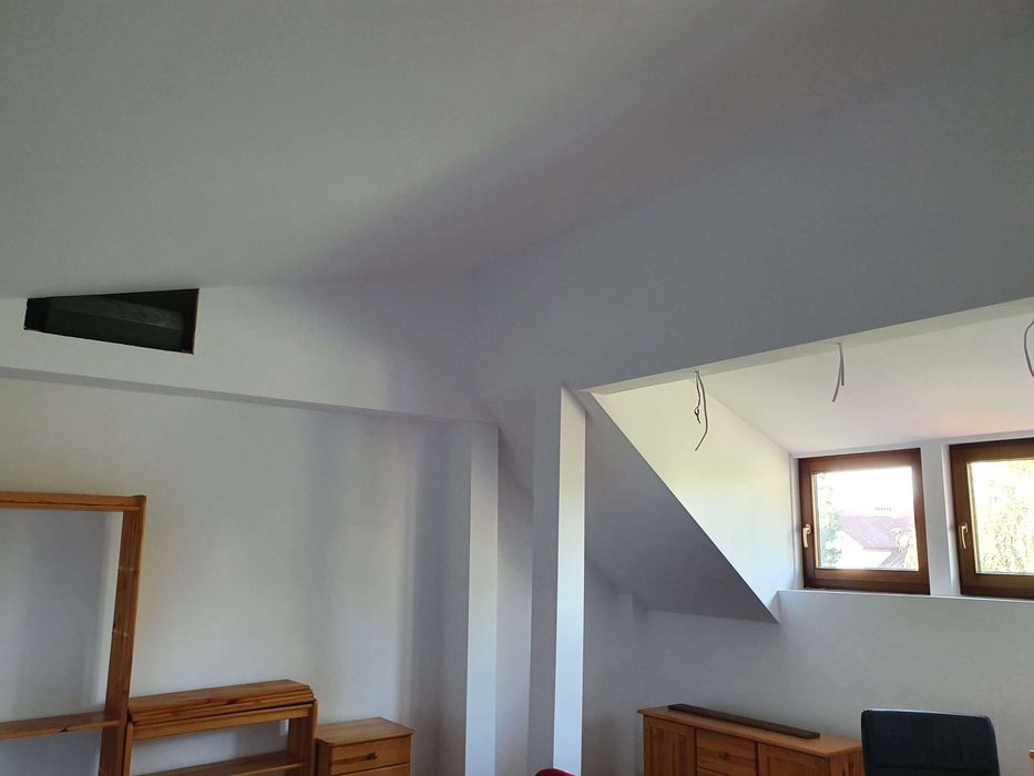 Zabudowa poddasza, gładzie gipsowe, sufity podwieszane, malowanie