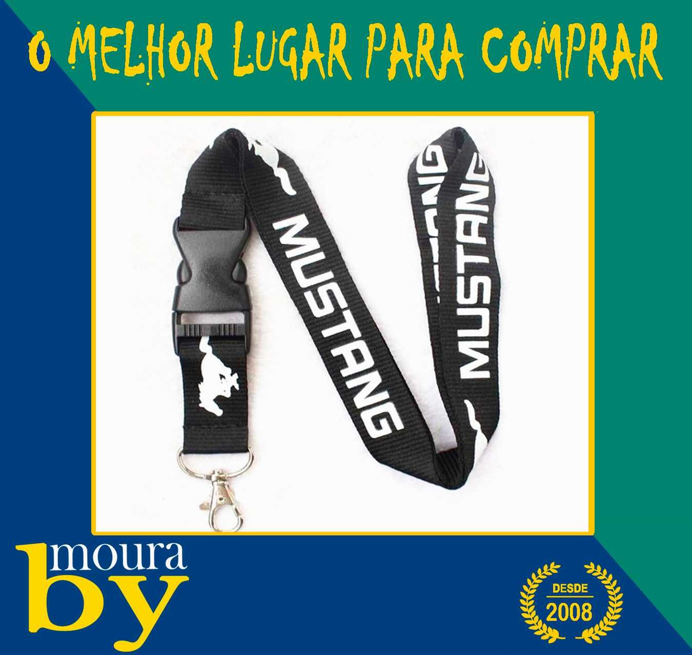 Fita de pescoço e porta chaves Mustang Ford