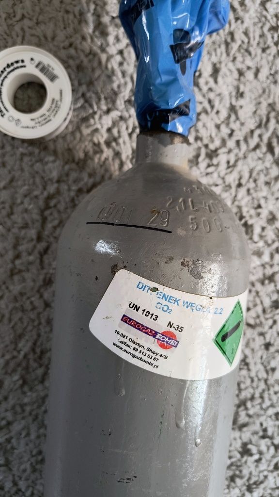 Pełna Butla CO2 do akwarium cały zestaw