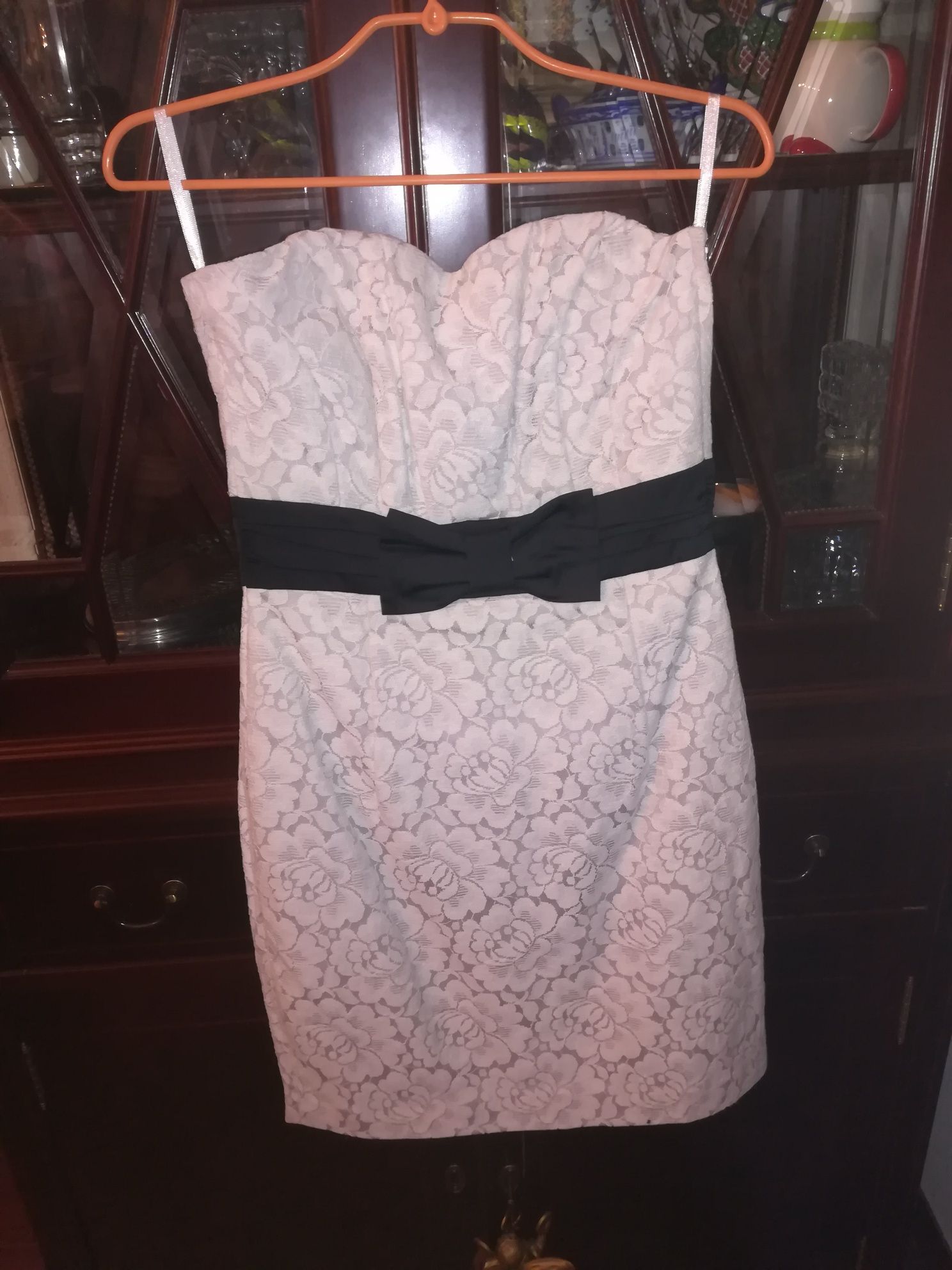 Vestido cai cai Branco com Renda