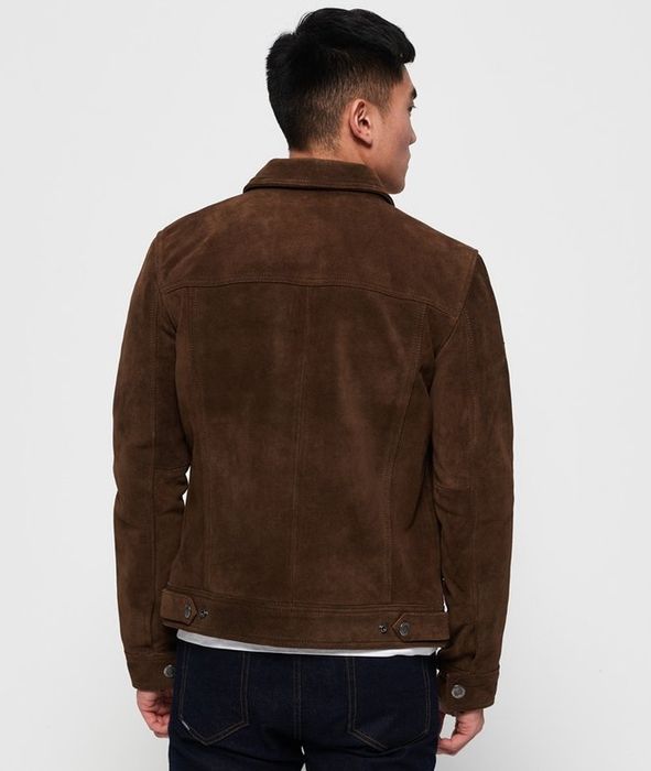 Чоловіча преміальна замшева куртка superdry curtis